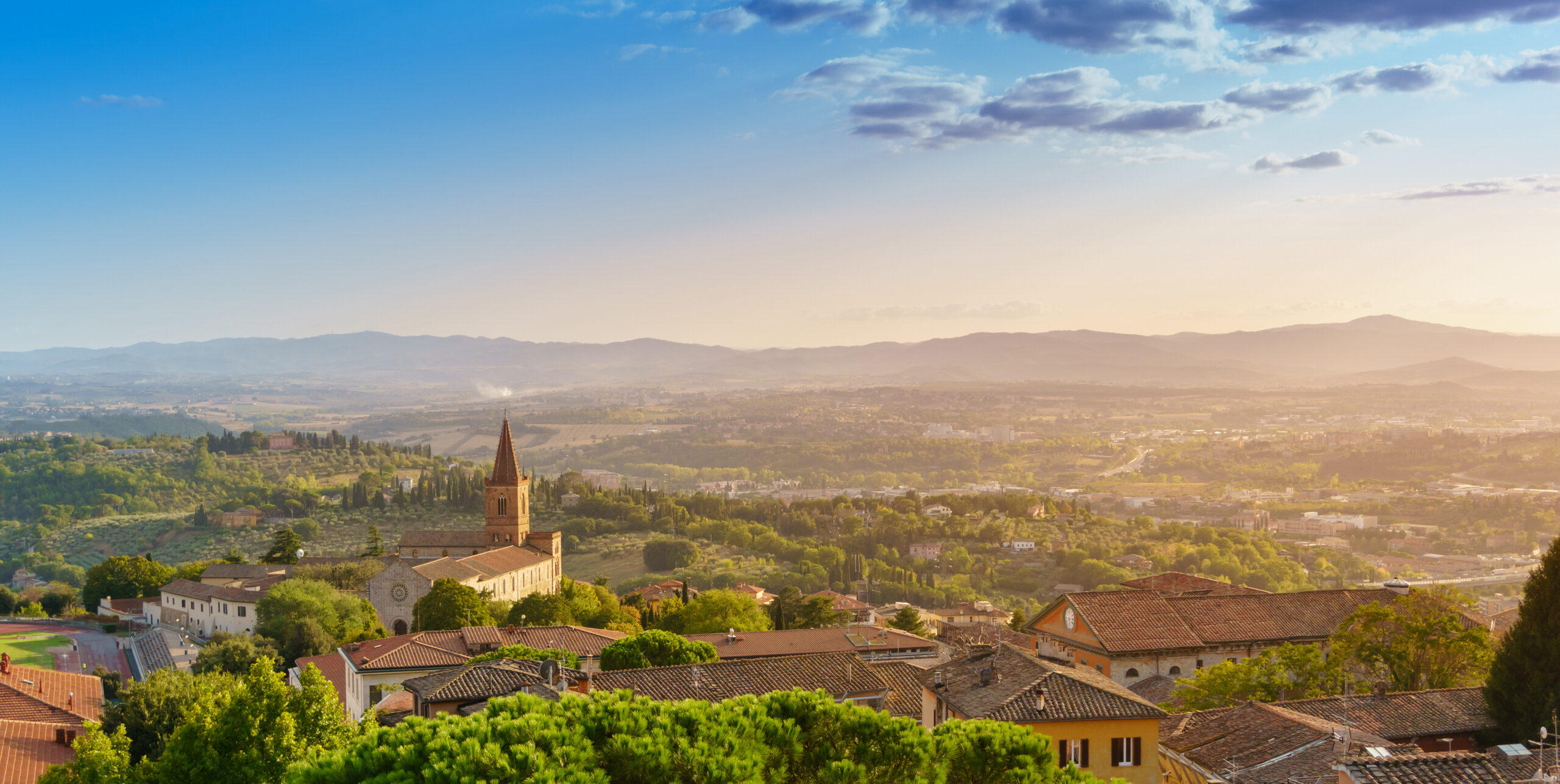 Panoramic view of Perugia, Umbria, Italy
